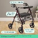 Heavy Duty Rollator Walker with Seat