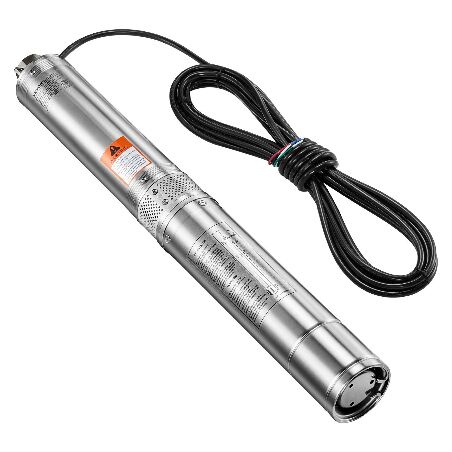 1HP Deep Well Submersible Pump Stainless Steel Pump 230V 31.7 GPM 207 ft