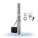 1HP Deep Well Submersible Pump Stainless Steel Pump 230V 31.7 GPM 207 ft