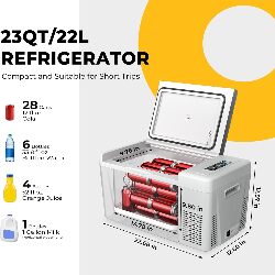 BougeRV 23 Quart 12V Portable Refrigerator