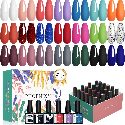 Nail Polish Kit with Base Glossy Matte