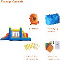 Inflatable Obstacle Bounce House with Dual Racing Slides