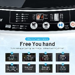 Full-automatic Washing Machine, 11lbs Capacity Compact