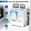 Portable Washing Machine, Twin Tub 20 Lbs Capacity