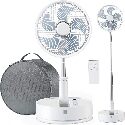 Foldable Floor Fan, 10" Rechargeable Portable Standing