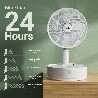 Foldable Floor Fan, 10" Rechargeable Portable Standing
