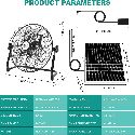 Battery Powered Fan,Wireless Rechargeable Fan with 20W Solar Panel