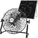 Battery Powered Fan,Wireless Rechargeable Fan with 20W Solar Panel