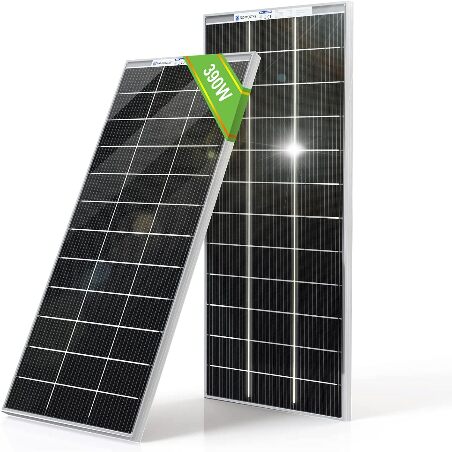 ECO-WORTHY Upgraded 400W Bifacial Solar Panel 2pcs 195W 12V