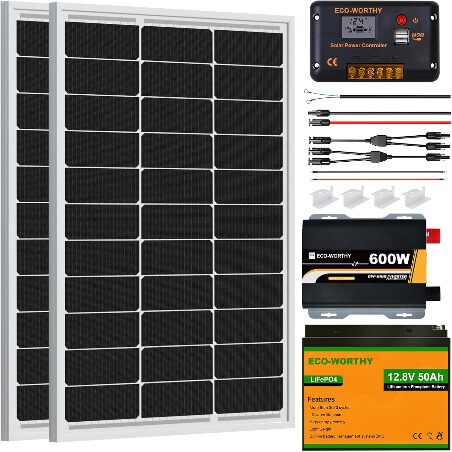 ECO-WORTHY 200 Watt 12 Volt Complete Solar Panel Starter Kit