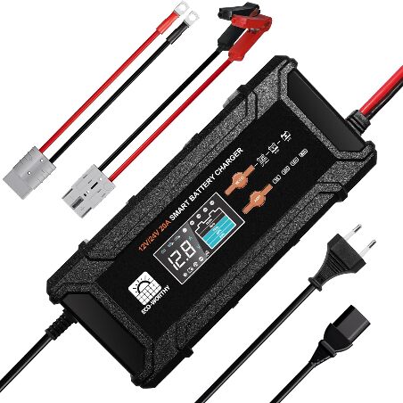 ECO-WORTHY 12V/24V 20A LifePO4 Lithium Battery Charger
