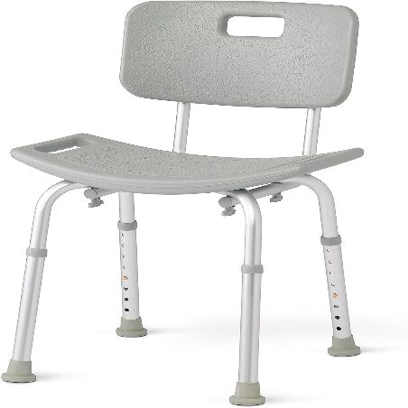 Bath Chair with Back, Shower Chair has Height Adjustable Legs
