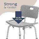 Bath Chair with Back, Shower Chair has Height Adjustable Legs