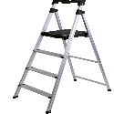 GRIP 4-Step Aluminum Step Ladder with Project Top