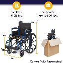 Wheelchair, Flip Back Desk Arm, Swing Away Footrests, 18"