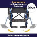 Wheelchair, Flip Back Desk Arm, Swing Away Footrests, 18"