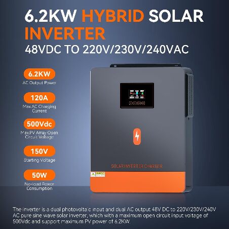 6200W Solar Inverter 48V DC to 220-230VAC