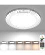 USB Rechargeable Motion Sensor Ceiling Light, Battery Operated Magnetic Closet Light with Remote 5 Color Temperatures Dimmable