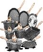 JEETEE Pots and Pans Set, Nonstick Kitchen Cookware Sets