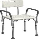 Shower Chair Bath Seat with Padded Armrests and Back